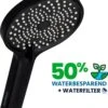 EcoRain™ Charly Waterbesparende Douchekop Zwart - 50% Waterbesparend - Regendouche 13 Cm - 3 Sproeistanden - Hoge Druk - Handdouche 2 EcoRain™ Charly Waterbesparende Douchekop Zwart - 50% Waterbesparend - Regendouche 13 Cm - 3 Sproeistanden - Hoge Druk - Handdouche -Badkamer Accessoires Winkel 1001x1200 2