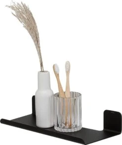 Tiger Colar - Planchet 30 Cm - Zwart -Badkamer Accessoires Winkel 1006x1200