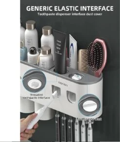 LuxeBass Tandenborstel Organizer | Tandenborstelhouder | Automatisch Tandpasta Dispenser | Met Lade En Opbergvak Voor Badkamer - LB544 -Badkamer Accessoires Winkel 1014x1200