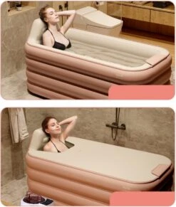 Merkloos Opblaasbaar Bad - Roze - Inclusief Air-Pomp - 1.6 Meter - Opblaasbaar Ligbad - Opblaasbare Badkuip - Zitbad -Badkamer Accessoires Winkel 1018x1200 3