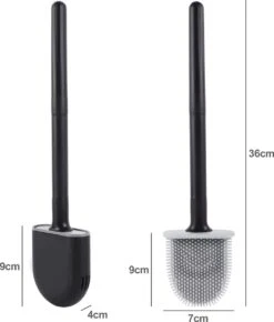 WC Borstel – Siliconen – Zwart – WC Borstel Met Houder – Vrijstaand – Hangend – WC Borstel En Houder – WC Borstel Zwart -Badkamer Accessoires Winkel 1022x1200