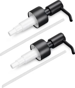 Navaris Roestvrijstalen Zeepdispenserkop Set X2 - Opschroefbare Pompkop Voor Flessen - 26-28 Mm Mondstuk Voor Vloeistof, Lotion - Zwart -Badkamer Accessoires Winkel 1031x1200 1