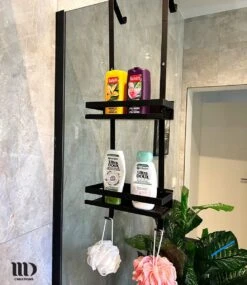 MD Creations ® – Doucherek Zonder Boren - Hangend Met Zuignappen Aan Douchewand – Douchebakje - Doucherek Haak - RVS - 74 X 25 X 10 Cm -Badkamer Accessoires Winkel 1040x1200 3