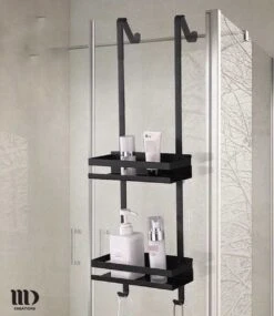 MD Creations ® – Doucherek Zonder Boren - Hangend Met Zuignappen Aan Douchewand – Douchebakje - Doucherek Haak - RVS - 74 X 25 X 10 Cm -Badkamer Accessoires Winkel 1040x1200 4