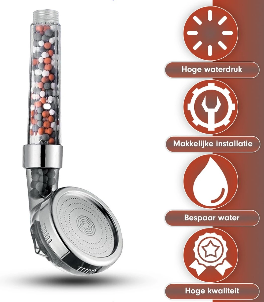 Imperatoris | Ionische Douchekop - Waterbesparend – Met Hoge Druk En Filter – Regendouche 7 Imperatoris | Ionische Douchekop - Waterbesparend – Met Hoge Druk En Filter – Regendouche - Afbeelding 5