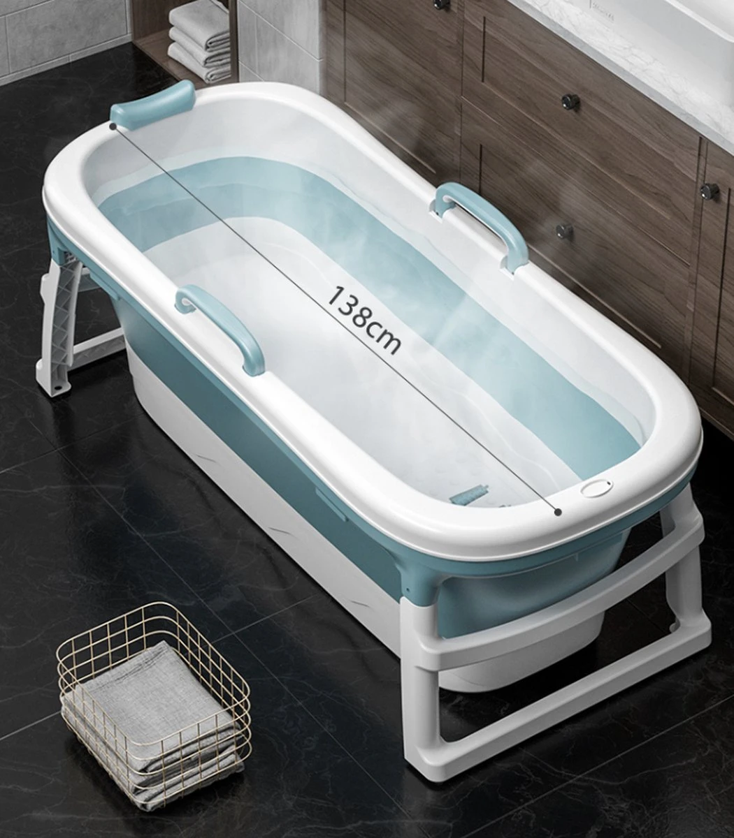 Simple Fix Zitbad - 138cm - Opvouwbaar Bad - Bath Bucket - Zitbad Voor Volwassenen - 220L - Extra Lang - Blauw 7 Simple Fix Zitbad - 138cm - Opvouwbaar Bad - Bath Bucket - Zitbad Voor Volwassenen - 220L - Extra Lang - Blauw - Afbeelding 5