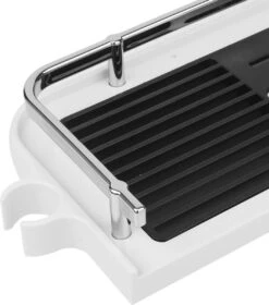 Merkloos Doucherek Zonder Boren –Douchemand- Badkamerrek-Doucheplank- Badkamer Organiser- Doucherek Hangend-Doucherek Zwart – Doucherek Hangend – Badkamer Organizer – Douche Organizer - Doucherekje - Doucherekje Zonder Boren-Zilver-Zwart-Wit -Badkamer Accessoires Winkel 1058x1200