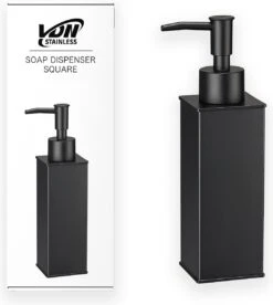 VDN Stainless Zeeppompje - Zeepdispenser - Zeeppompje Vrijstaand - Zwart - Vierkant - RVS -Badkamer Accessoires Winkel 1072x1200 1