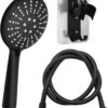 IBright Douchekop Met Slang – Mat Zwart - 3 Functies – Handdouche – Hoofddouche Inclusief Wandhouder Zonder Boren -Badkamer Accessoires Winkel 1075x1200 4