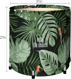 Buxibo - Opvouwbaar Bad Rond - Voor Tuin Of Balkon - Bad Voor Volwassenen En Kinderen - Kinderbad - Opzet Bad - Zitbad - Opvouwbaar Bad - Geïsoleerd - Mobiele Badkuip Met Afvoer - Groen, -Badkamer Accessoires Winkel 1079x1200