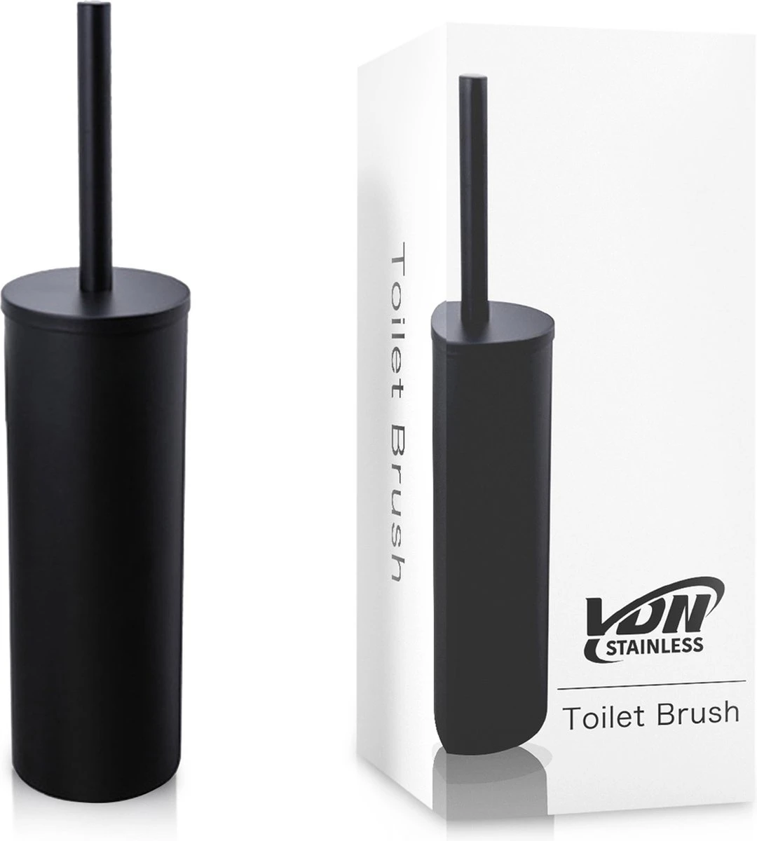 VDN Stainless Toiletborstel Met Houder - Toiletborstelhouder - Zwart - Wc Borstel Met Houder - RVS - Vrijstaand 7 VDN Stainless Toiletborstel Met Houder - Toiletborstelhouder - Zwart - Wc Borstel Met Houder - RVS - Vrijstaand - Afbeelding 5