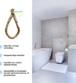 Jelta Toiletrolhouder Zonder Boren- Wc Rolhouder - Zuignap - Zelfklevend - Hout En Touw -Badkamer Accessoires Winkel 1098x1200