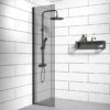Douchewand Rizani 50cm - Getint Rookglas - Zwart -Badkamer Accessoires Winkel 1099x1200 4
