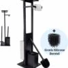 Mmoods Toiletbutler Zwart - WC Borstel Met Toiletrolhouder Vrijstaand - Toiletborstel Siliconen Industrieel Design Mmoods - Reserverolhouder Zonder Boren Staand Met Plankje RVS -Badkamer Accessoires Winkel 1103x1200 1