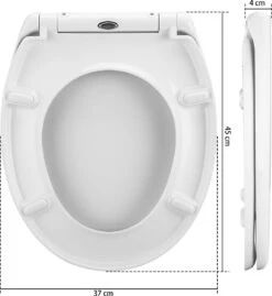 Casaria Wc Bril Duroplastic - Soft-close – Antibacterieel Wit -Badkamer Accessoires Winkel 1103x1200 4