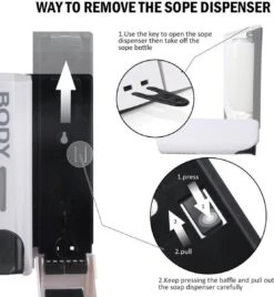 WiseGoods Luxe Zeepdispenser Shampoo - Desinfectie Dispenser Wandmontage Zeep Pomp - Zeeppompje Douche - Badkamer Muur - Wit 2st -Badkamer Accessoires Winkel 1108x1200 1