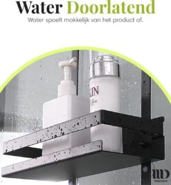 MD Creations ® – Doucherek Zonder Boren - Hangend Met Zuignappen Aan Douchewand – Douchebakje - Doucherek Haak - RVS - 74 X 25 X 10 Cm -Badkamer Accessoires Winkel 1110x1200 2