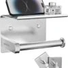 BOTC Toiletrolhouder Met Handdoekhaakjes - Toiletrolhouder - Toiletrolhouder - Zelfklevend / Boren / Zonder Boren - RVS - Zliver -Badkamer Accessoires Winkel 1118x1200