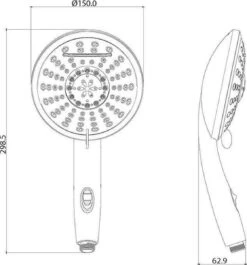 SCHÜTTE Niagara Handdouche - Douchekop Ø 15 Cm - 5 Standen - Watervaluitloop - Waterstop - Chroom 28 SCHÜTTE Niagara Handdouche - Douchekop Ø 15 Cm - 5 Standen - Watervaluitloop - Waterstop - Chroom -Badkamer Accessoires Winkel 1118x1200 3