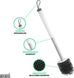 Toiletborstel Siliconen Met Houder - Sneldrogend, Hygiënisch & Antibacteriële Werking - WC Borstel - Toilet Borstel Houder (EXTRA SILICONE BORSTEL GRATIS) -Badkamer Accessoires Winkel 1132x1200