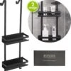 Doucherek Zonder Boren - Zwart - 2-Laags Doucherekje - Hangend Aan Douchewand -Badkamer Accessoires Winkel 1139x1200 2