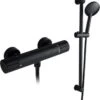 Merkloos Opbouw Doucheset - TS-002 - Black - Handdouche - Thermostaatkraan - Mat Zwart