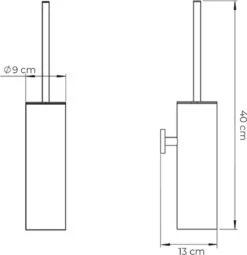 VDN Stainless Toiletborstel Met Houder - Toiletborstelhouder - Zilver - Wc Borstel Met Houder - RVS - Hangend -Badkamer Accessoires Winkel 1163x1200
