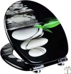 Happyment Antibacteriële Toiletbril - Met Softclose - Universeel - Toiletbrillen Met Kiezel Print - WC Bril - Toiletzitting -Badkamer Accessoires Winkel 1165x1200 9