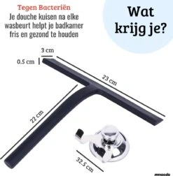 Mmoods Douchewisser Zwart - Douche Trekker Met Zuignap - Vloerwisser Badkamer - Vloertrekker RVS -Badkamer Accessoires Winkel 1177x1200 1