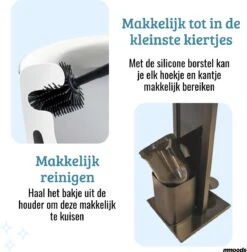 Mmoods Toiletbutler Zwart - WC Borstel Met Toiletrolhouder Vrijstaand - Toiletborstel Siliconen Industrieel Design Mmoods - Reserverolhouder Zonder Boren Staand Met Plankje RVS 13 Mmoods Toiletbutler Zwart - WC Borstel Met Toiletrolhouder Vrijstaand - Toiletborstel Siliconen Industrieel Design Mmoods - Reserverolhouder Zonder Boren Staand Met Plankje RVS -Badkamer Accessoires Winkel 1177x1200 3