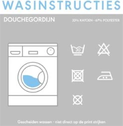 Sealskin Coloris Douchegordijn 180x200 Cm - Polyester / Katoen - Wit -Badkamer Accessoires Winkel 1178x1200 18