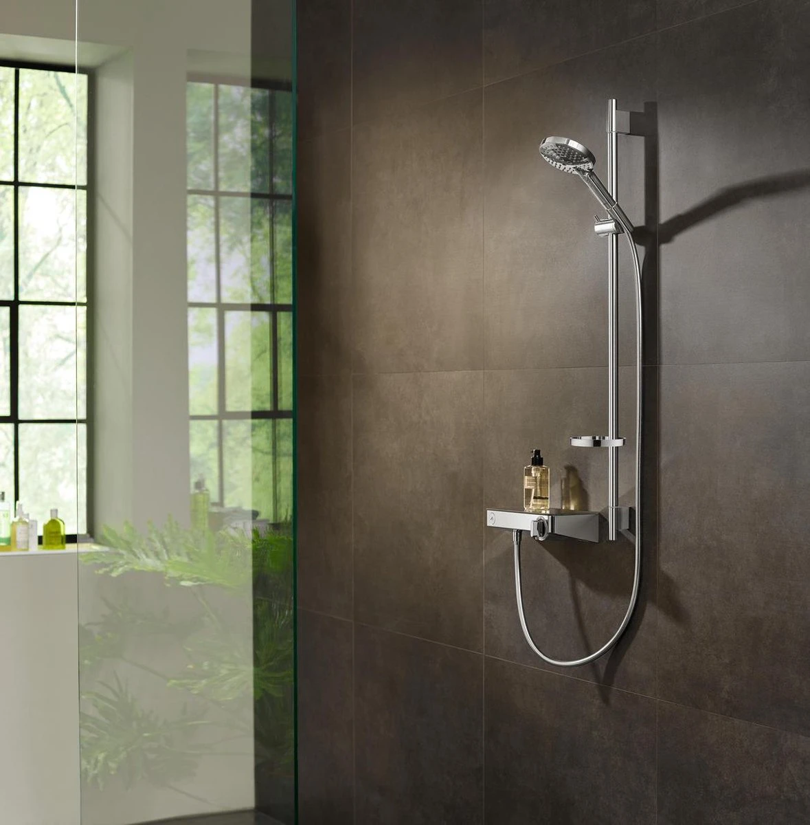 Hansgrohe Raindance Select S Doucheset 120 3jet PowderRain Met Unica'S Puro Glijstang 65 Cm Chroom 19 Hansgrohe Raindance Select S Doucheset 120 3jet PowderRain Met Unica'S Puro Glijstang 65 Cm Chroom - Afbeelding 17
