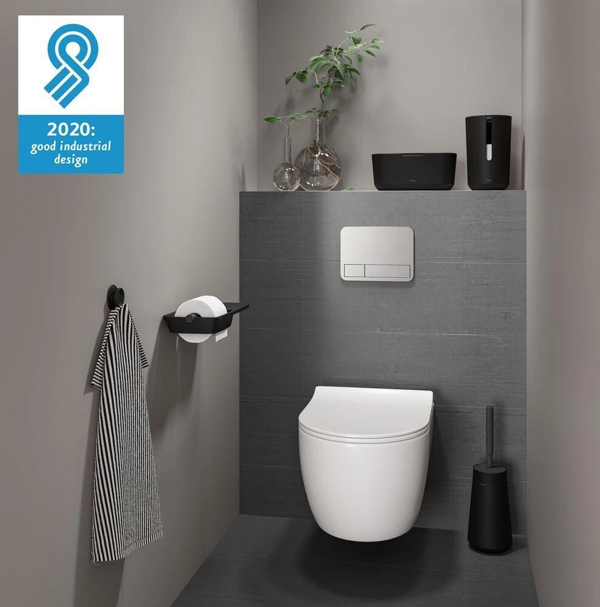 Tiger Tess - Toiletborstelhouder Met Swoop® Borstel Flexibel - Zwart / Antraciet 7 Tiger Tess - Toiletborstelhouder Met Swoop® Borstel Flexibel - Zwart / Antraciet - Afbeelding 5