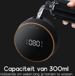 Royal WM - Automatische Zeepdispenser - 300ml - Zwart - Wandmontage - Sensor -Badkamer Accessoires Winkel 1187x1200 4