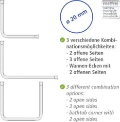 WENKO Douchegordijnstang Hoek Universeel Aluminium Zwart - Douchestang 10 WENKO Douchegordijnstang Hoek Universeel Aluminium Zwart - Douchestang -Badkamer Accessoires Winkel 1187x1200 6