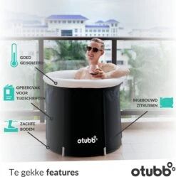 Zitbad | Opblaasbaar Zitbad Voor Volwassenen Van OTUBB | Ofuro | Opvouwbare Badkuip | Inklapbaar | Rond | IJsbad | Zwart | Bath Bucket -Badkamer Accessoires Winkel 1188x1200 6