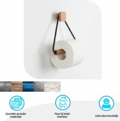 Toiletrolhouder Zonder Boren- Wc Rolhouder - Zuignap - Zelfklevend - Hout -Badkamer Accessoires Winkel 1191x1200 1