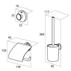 Tiger Urban Toiletaccessoireset - Toiletborstel Met Houder - Toiletrolhouder Met Klep - Handdoekhaak - Zwart -Badkamer Accessoires Winkel 1192x1200 2