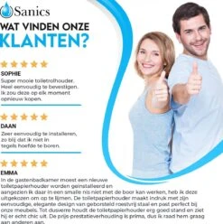 Sanics WC Rolhouder Zonder Boren - Toiletrolhouder Zelfklevend - Closetrolhouder Zwart/RVS -Badkamer Accessoires Winkel 1193x1200