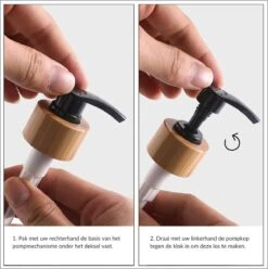 MAESON Glazen Zeepdispener Set Voor Handzeep En Afwasmiddel – Zeeppompje Keuken – Keukenaccesoires - Zwart/Wit 13 MAESON Glazen Zeepdispener Set Voor Handzeep En Afwasmiddel – Zeeppompje Keuken – Keukenaccesoires - Zwart/Wit -Badkamer Accessoires Winkel 1197x1200 10