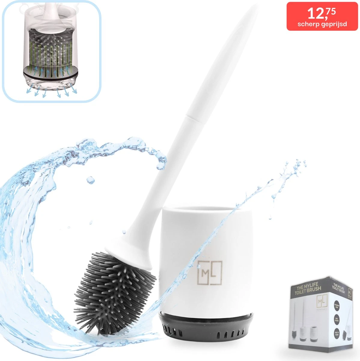 MyLife WC Borstel Met Houder - Toiletborstel - Staand Of Hangend - Extra Hygiënisch - Inclusief Muurklever - Ventilatieroosters - Nieuw Design 3 MyLife WC Borstel Met Houder - Toiletborstel - Staand Of Hangend - Extra Hygiënisch - Inclusief Muurklever - Ventilatieroosters - Nieuw Design