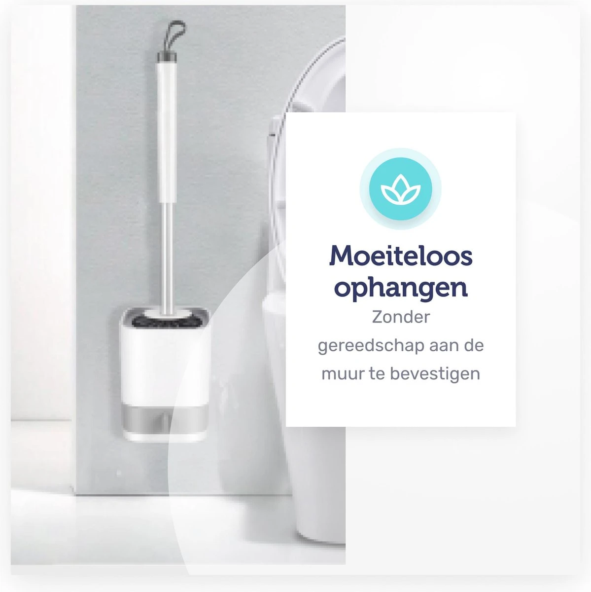 WC Borstel - Toiletborstel - WC Borstel Met Houder - Siliconen Toiletborstel - Vrijstaand Of Hangend - Slimme Lekbak - Optimale Hygiëne 6 WC Borstel - Toiletborstel - WC Borstel Met Houder - Siliconen Toiletborstel - Vrijstaand Of Hangend - Slimme Lekbak - Optimale Hygiëne - Afbeelding 4