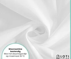 Loti Living Douchegordijn Anti Schimmel – Wit - Inclusief Ringen – Waterdicht - Polyester - Douchegordijn 180x200 Cm 13 Loti Living Douchegordijn Anti Schimmel – Wit - Inclusief Ringen – Waterdicht - Polyester - Douchegordijn 180x200 Cm -Badkamer Accessoires Winkel 1200x1000 19