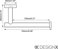 DesignX Toiletrolhouder Zwart - WC Rolhouder - Matte - Papier - Houder - Incl. Schroeven -Badkamer Accessoires Winkel 1200x1000