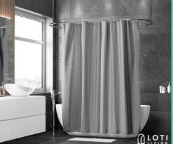 Loti Living Douchegordijn Anti Schimmel – Grijs - Inclusief Ringen – Waterdicht - Polyester - Douchegordijn 180x200 Cm -Badkamer Accessoires Winkel 1200x1000 26