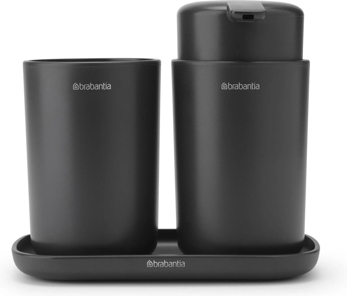 Brabantia ReNew Badkameraccessoires Set - 3-delig - Dark Grey 3 Brabantia ReNew Badkameraccessoires Set - 3-delig - Dark Grey