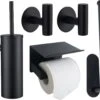 Toiletset Zwart 4-delig - Toiletaccessoireset - Toiletborstelhouder - Toiletrolhouder - Reserverolhouder - Handdoekhaakjes - RVS - Toilet Accessoires Set - Badkamer 1 Toiletset Zwart 4-delig - Toiletaccessoireset - Toiletborstelhouder - Toiletrolhouder - Reserverolhouder - Handdoekhaakjes - RVS - Toilet Accessoires Set - Badkamer -Badkamer Accessoires Winkel 1200x1030