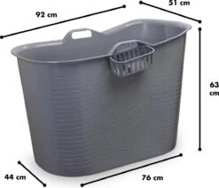 Zitbad Voor Volwassenen – 200L – Bath Bucket – Met Bruisballen – Grijs -Badkamer Accessoires Winkel 1200x1030 2