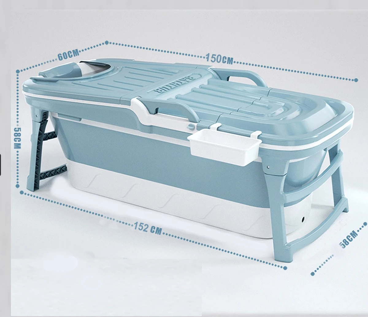 Foresta Opvouwbaar Bad Voor Volwassenen - 150cm - Bath Bucket - Blauw 9 Foresta Opvouwbaar Bad Voor Volwassenen - 150cm - Bath Bucket - Blauw - Afbeelding 7