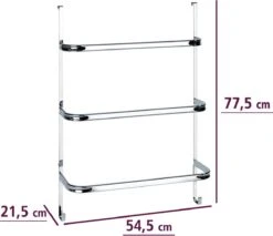 WENKO Handdoekhouder Irpinia 78x55cm Staal Zwart - Handdoekrek - Handdoekenrek Badkamer -Badkamer Accessoires Winkel 1200x1034 1